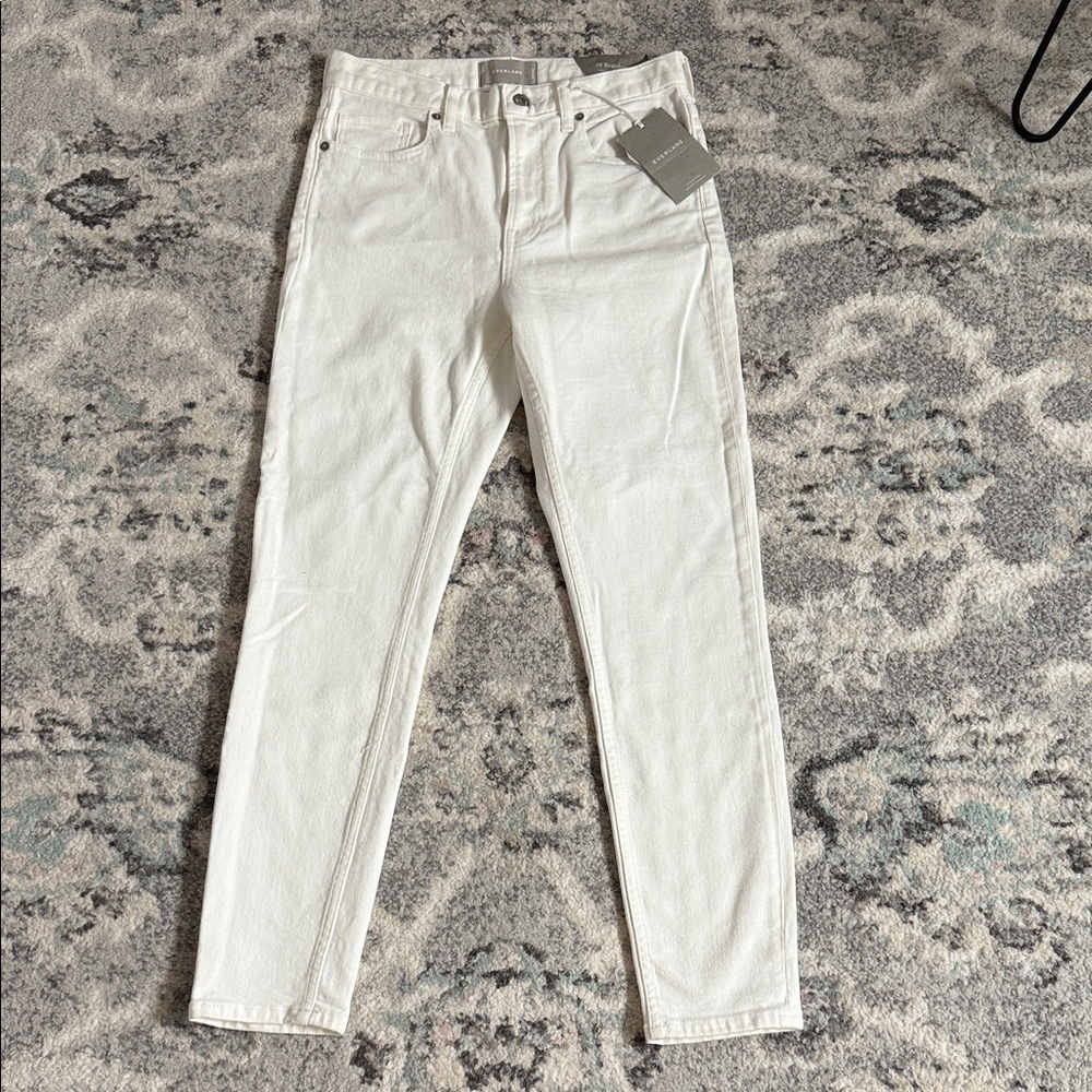 Everlane The High Rise Skinny Jeans in Bone